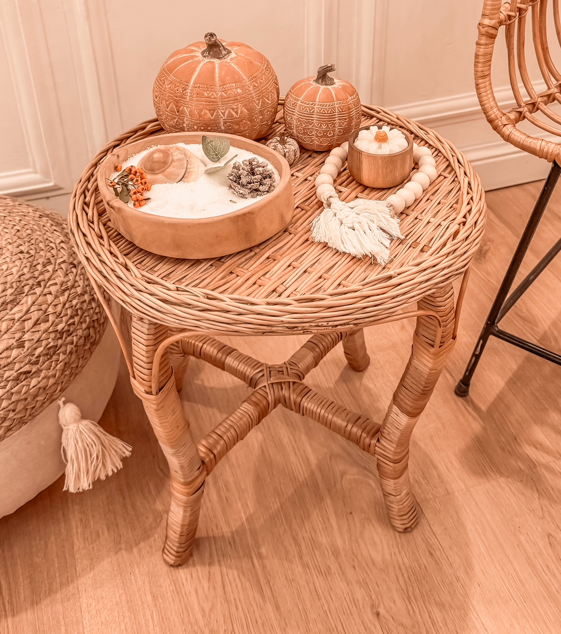 میز حصیری پایه s