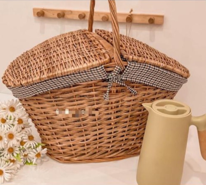سبد پیکنیک حصیری